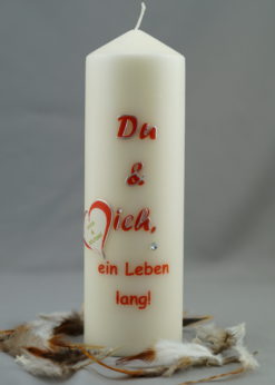 Hochzeitskerze "Du & ich"