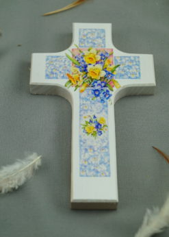 Holzkreuz "Blumen"