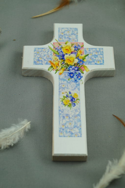 Holzkreuz "Blumen"