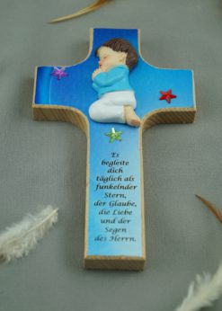 Holzkreuz "Betendes Kind"